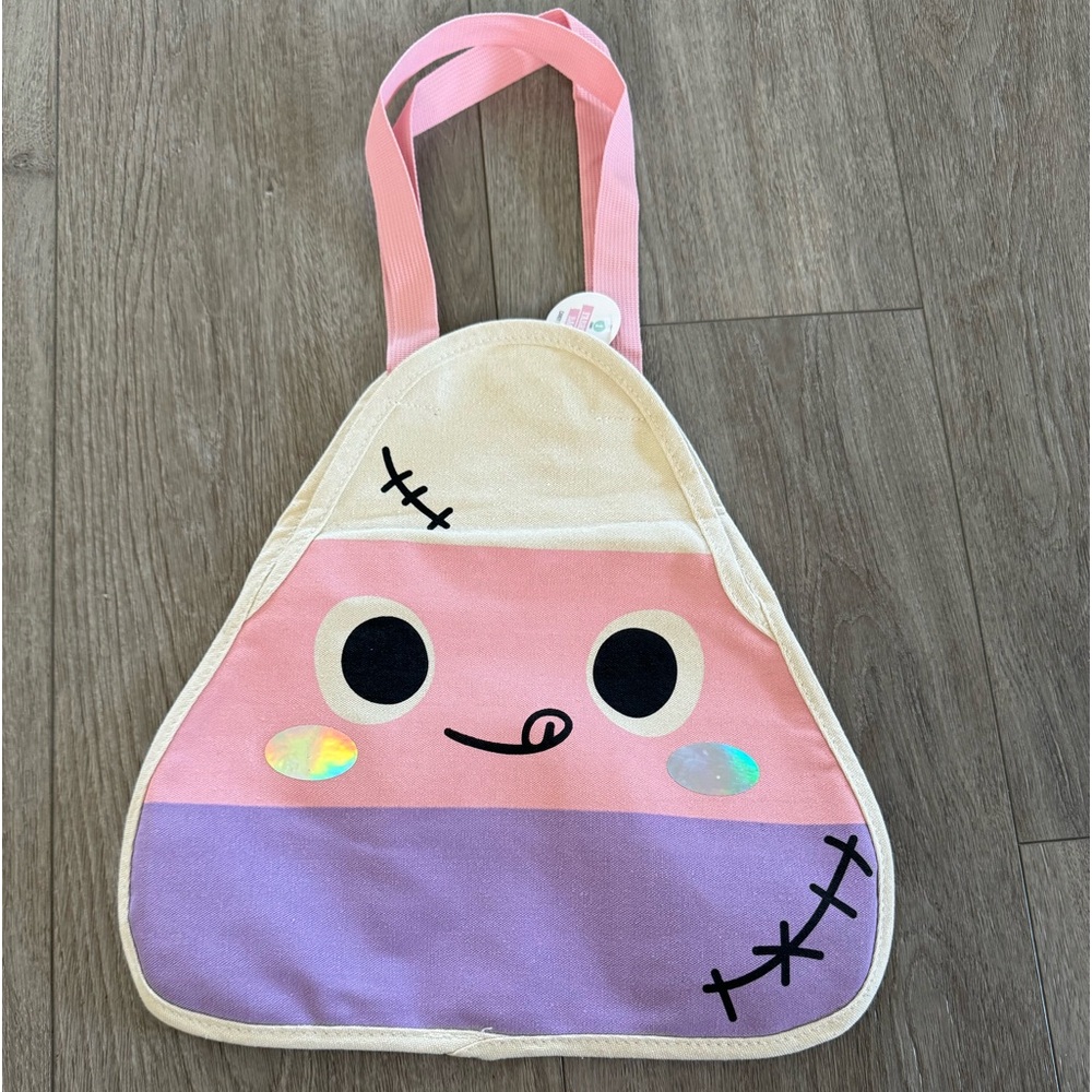 15" Candy Corn Halloween Trick or Treat Fabric Bag